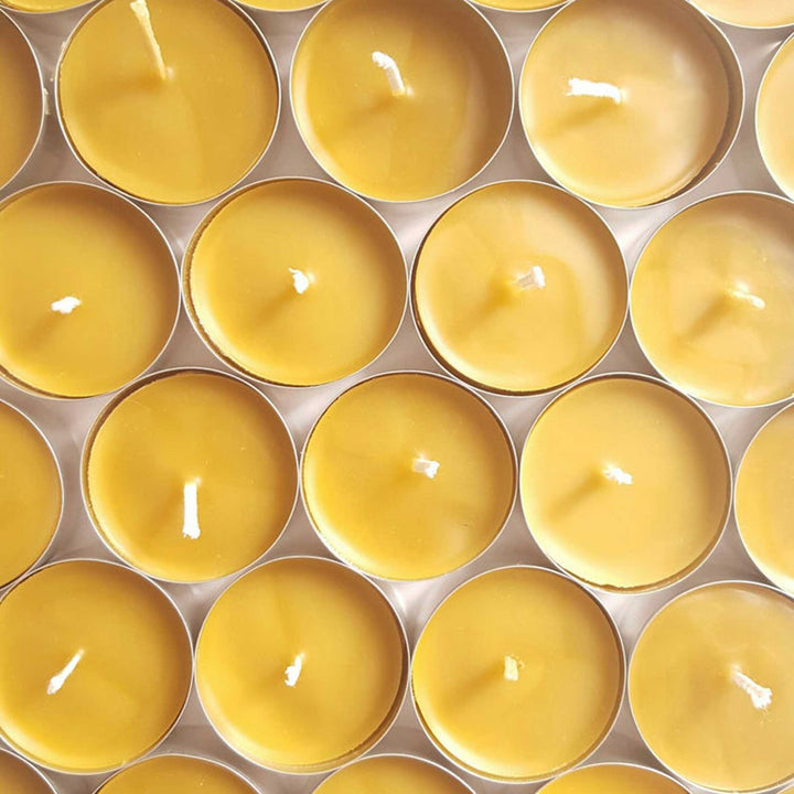 Bees Wax Tea Light Candles - Curated Joy | Natural Home