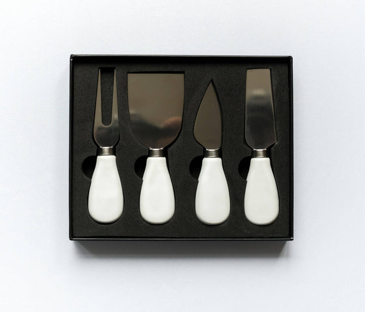 Ceramic Cheese Knife and Spreader Set with Gift Box - Curated Joy | Natural Home