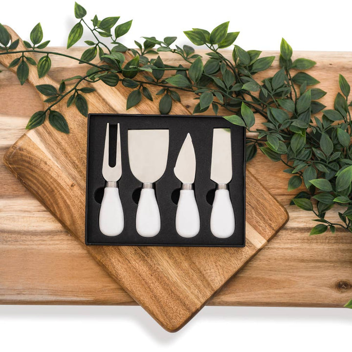 Ceramic Cheese Knife and Spreader Set with Gift Box - Curated Joy | Natural Home