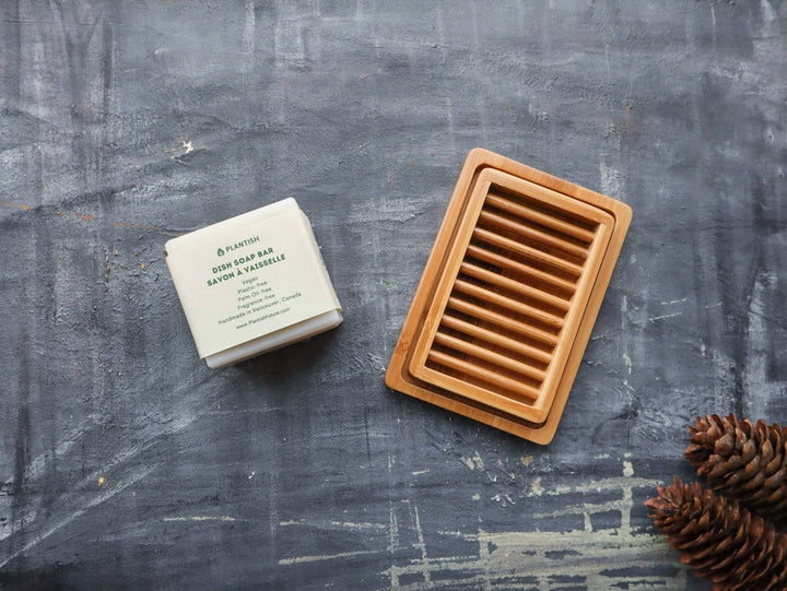 Dual - layer Bamboo Soap Dish - Curated Joy | Natural Home