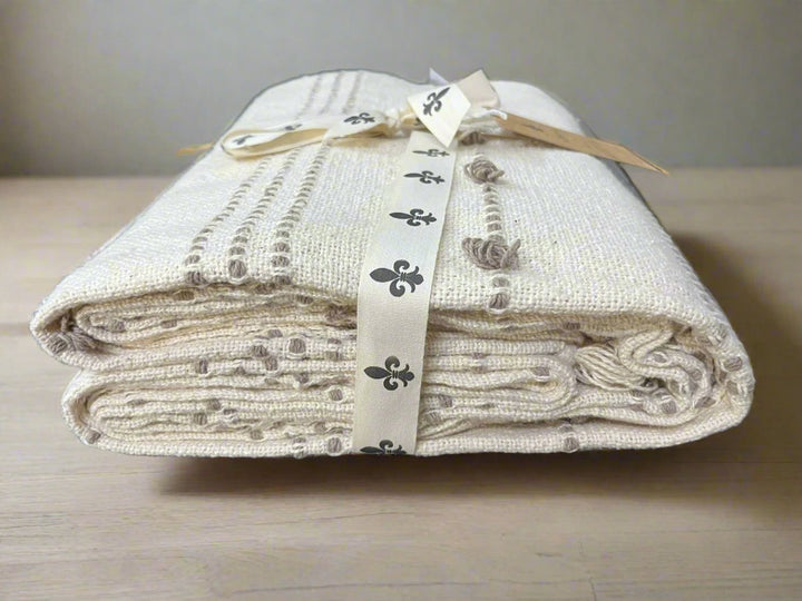 Handwoven Cotton Throw | Fair Trade | BIRCH - Curated Joy | Natural Home