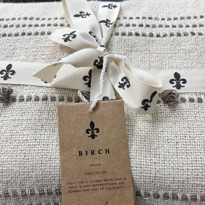 Handwoven Cotton Throw | Fair Trade | BIRCH - Curated Joy | Natural Home