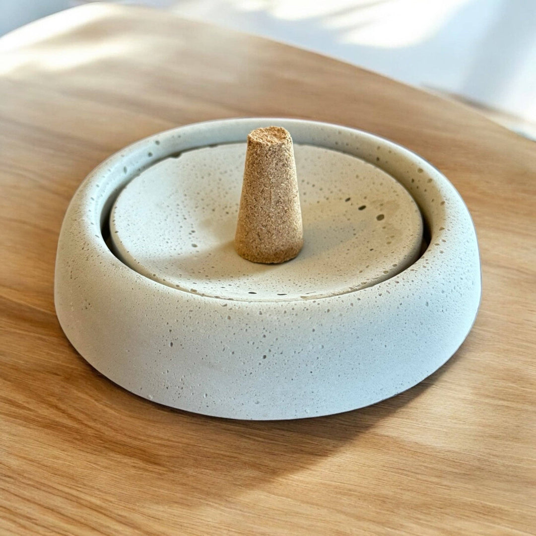 Incense Cone Holder | Concrete - Curated Joy | Natural Home