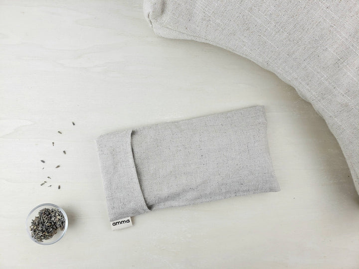 Lavender Eye Pillow with Washable Organic Cotton and Hemp Cover | Sand - Curated Joy | Natural Home