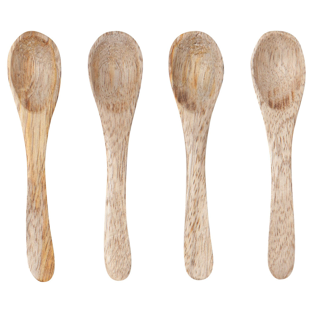 Light Mango Wood Mini Spoons Set of 4 - Curated Joy | Natural Home