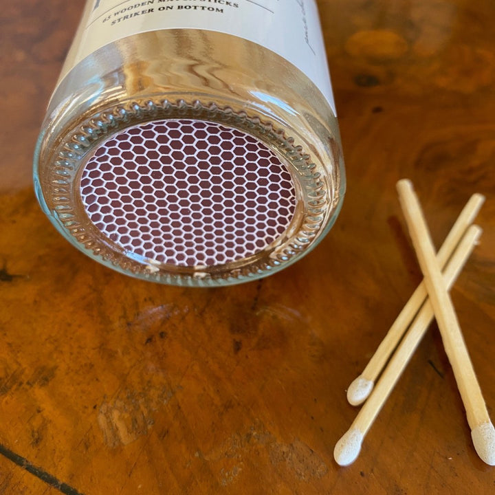 Luxe Safety Matches in Glass Apothecary Jar - Curated Joy | Natural Home