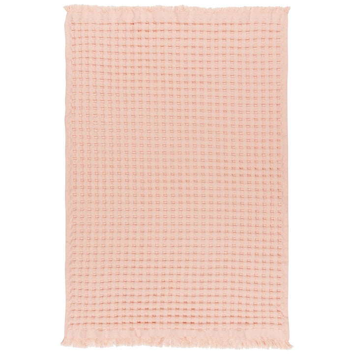Organic Cotton Waffle Hand Towel | Blush - Curated Joy | Natural Home