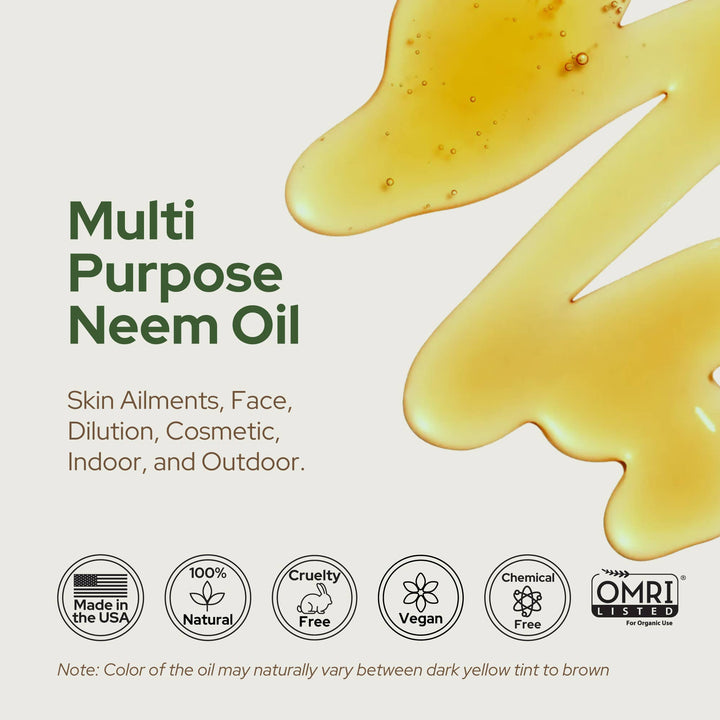 Organic Neem Oil | Gardening & Skin | Cold Pressed | 16 and 32 oz - Curated Joy | Natural Home