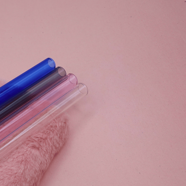 Reusable Borosilicate Glass Drinking Straws - 4 Pack - Curated Joy | Natural Home