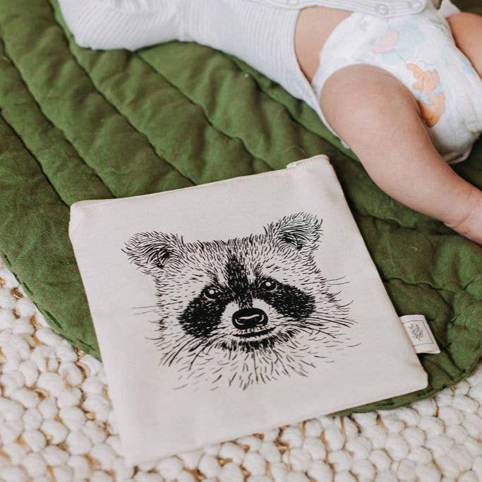Reusable snack bag , Lined snack bag , RACCOON - Curated Joy | Natural Home