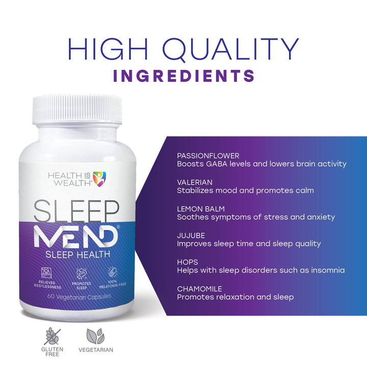 SleepMEND® - 100% Organic Herbal Sleep Aid (Melatonin Free) - Curated Joy | Natural Home