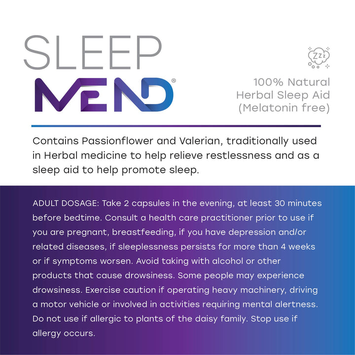 SleepMEND® - 100% Organic Herbal Sleep Aid (Melatonin Free) - Curated Joy | Natural Home