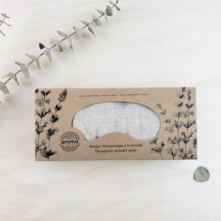 Therapeutic lavender eye mask (hemp & organic cotton sand) - Curated Joy | Natural Home