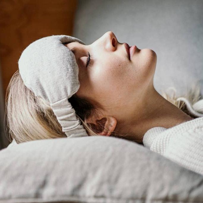 Therapeutic lavender eye mask (hemp & organic cotton sand) - Curated Joy | Natural Home