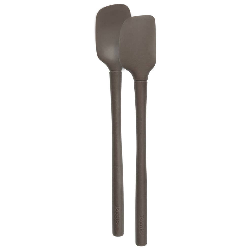 TOVOLO® Flex - core® All Silic. Mini Spat/Spoon S/2 - Charcoal - Curated Joy | Natural Home