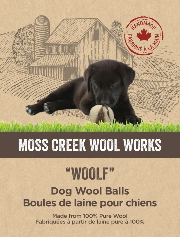 "Woolf" Wool dog toys - Set of 2 - Curated Joy | Natural Home