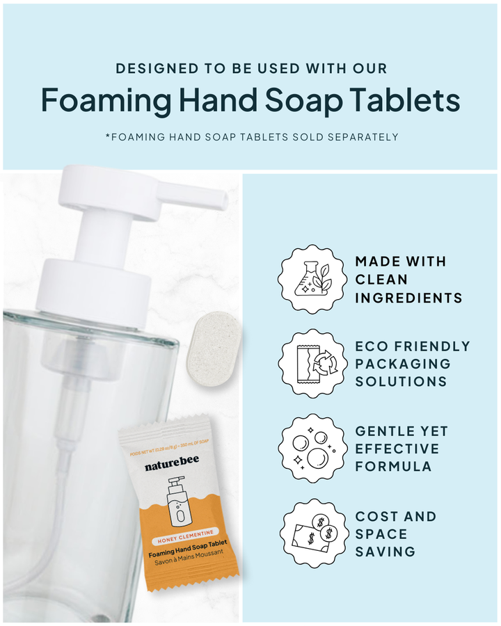 Glass Foaming Hand Soap Bottle | NATURE BEE