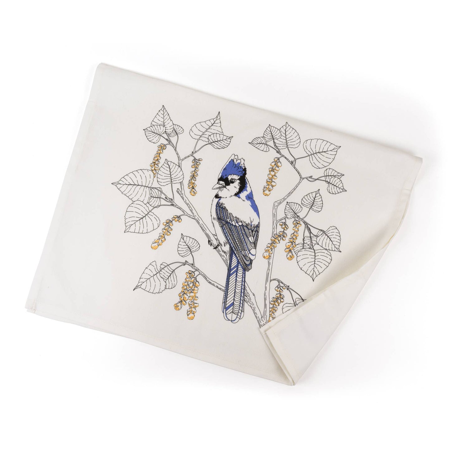 Organic Cotton Tea Towel - Blue Jay