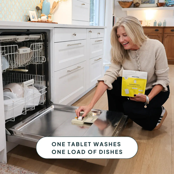 Lemon Dishwasher Tablets | Bag of 50 | NATURE BEE