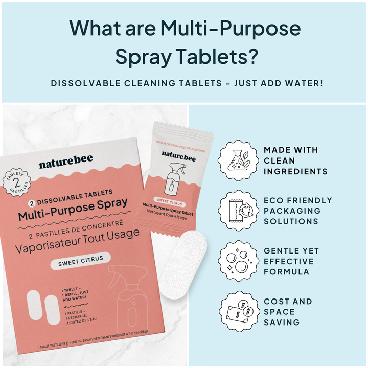 Multi-Purpose Cleaning Spray Refill 2-Pack | Sweet Citrus | NATURE BEE
