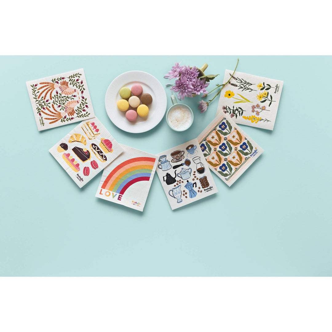 Bees & Blooms Swedish Dishcloth