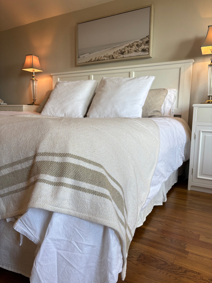 Recycled Brushed Cotton Throw | BIRCH