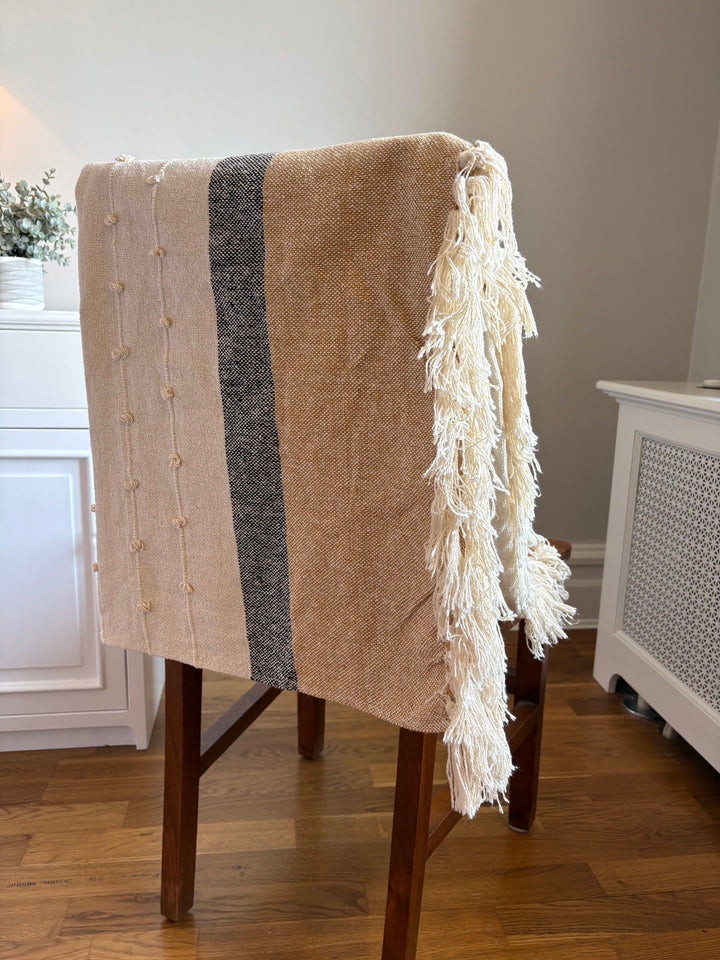 Handwoven Cotton Throw | SAFFRON