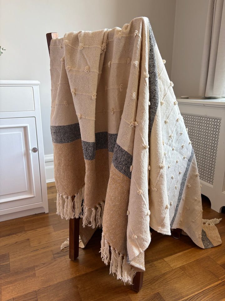 Handwoven Cotton Throw | SAFFRON