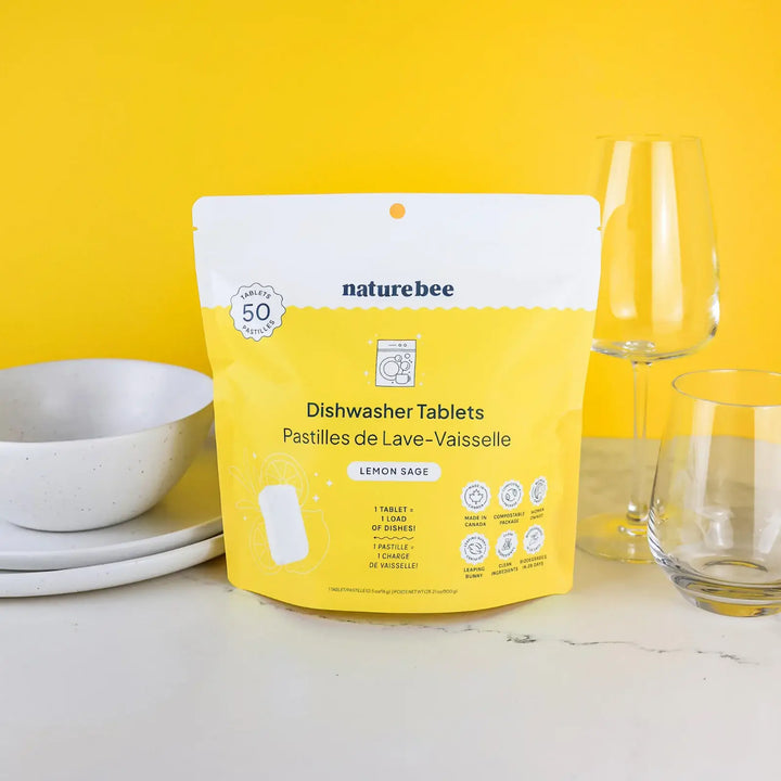 Lemon Dishwasher Tablets | Bag of 50 | NATURE BEE