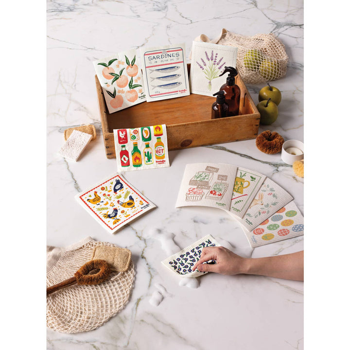 Authentic Swedish Dishcloth | Free Range Chickens - Curated Joy | Natural Home