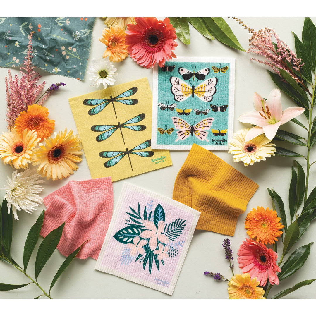 Authentic Swedish Sponge Dishcloth | Butterflies - Curated Joy | Natural Home