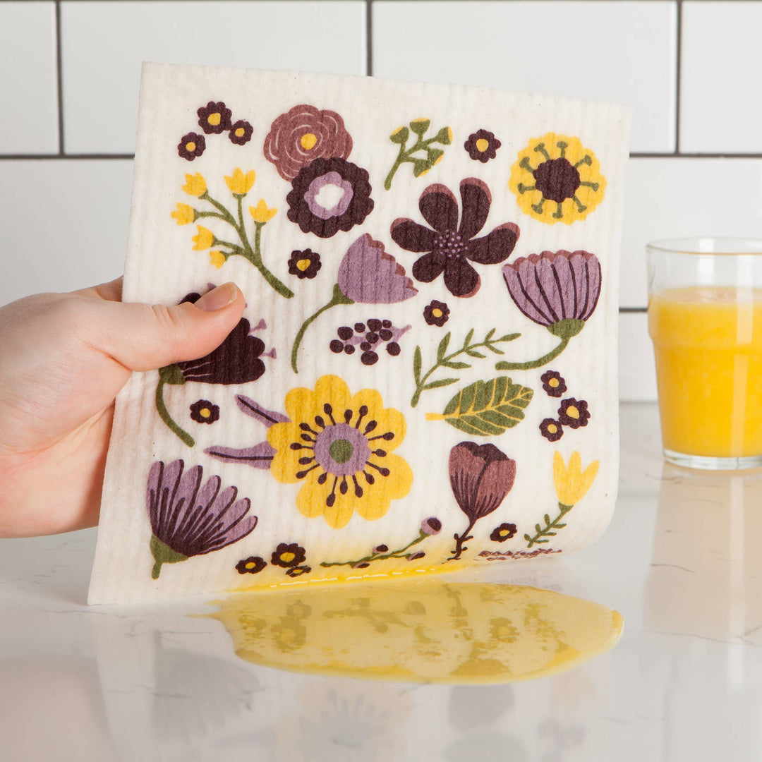 Authentic Swedish Sponge Dishcloth | Flora - Curated Joy | Natural Home
