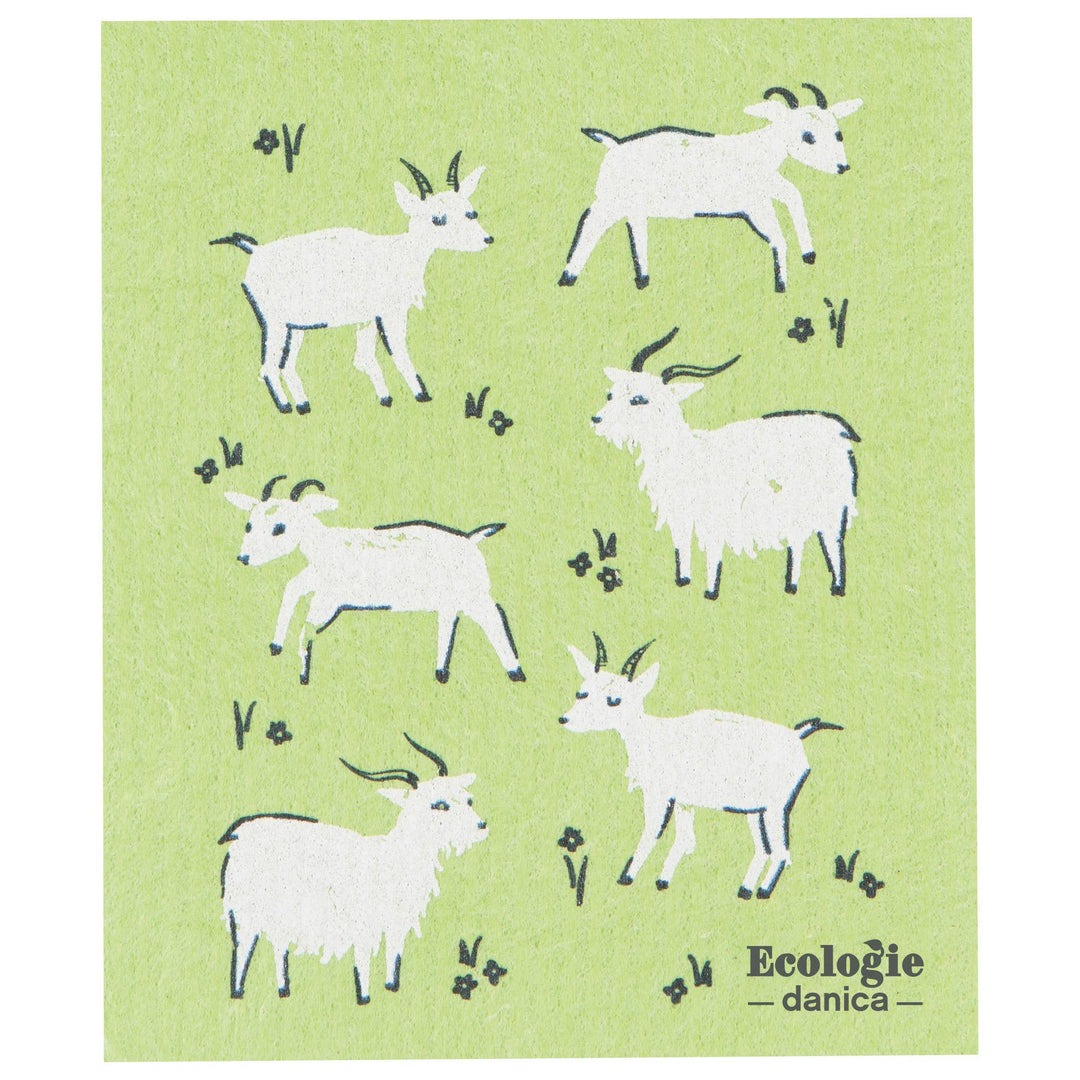 Authentic Swedish Sponge Dishcloth | Goats - Curated Joy | Natural Home