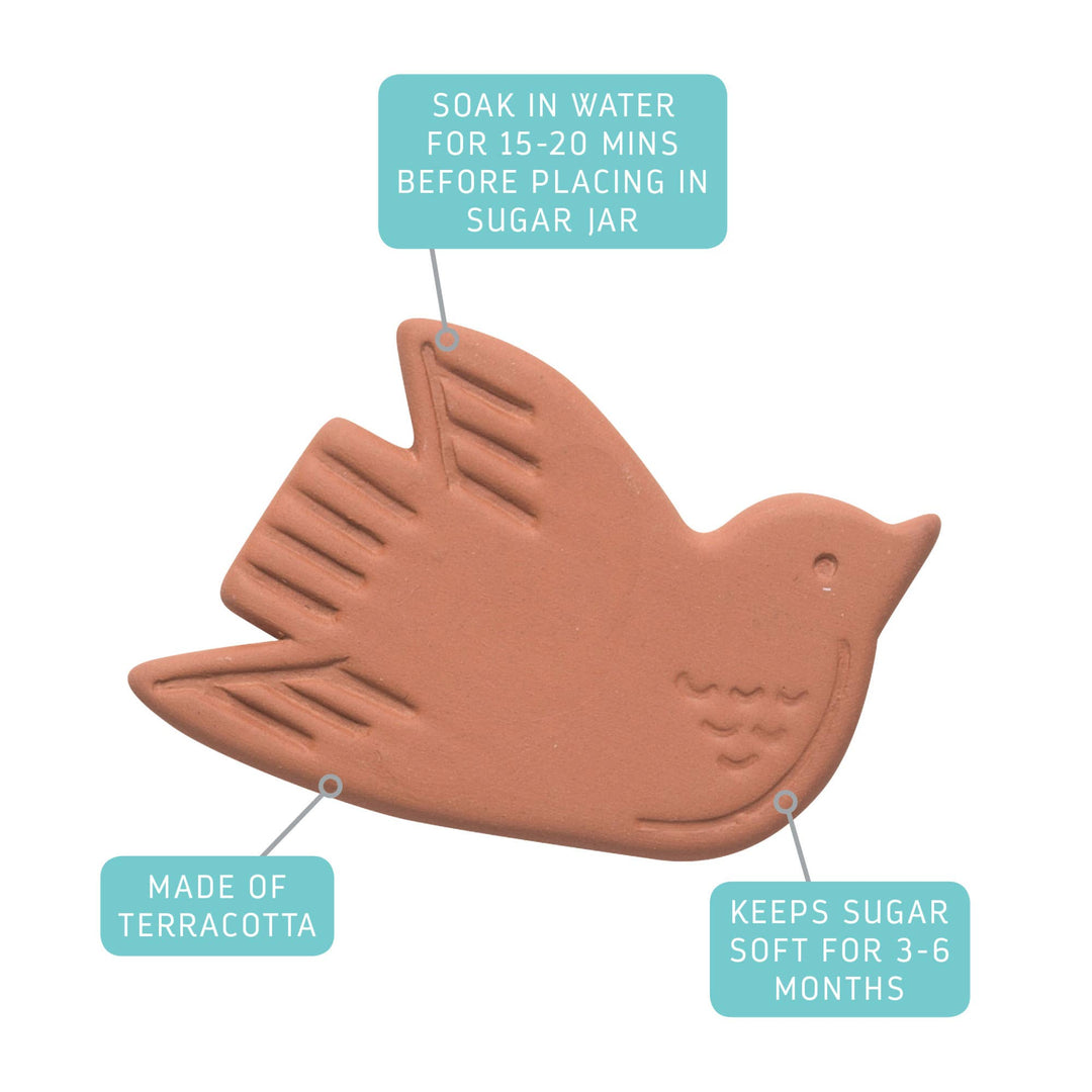 Bertie Bird Terracotta Sugar Saver - Curated Joy | Natural Home