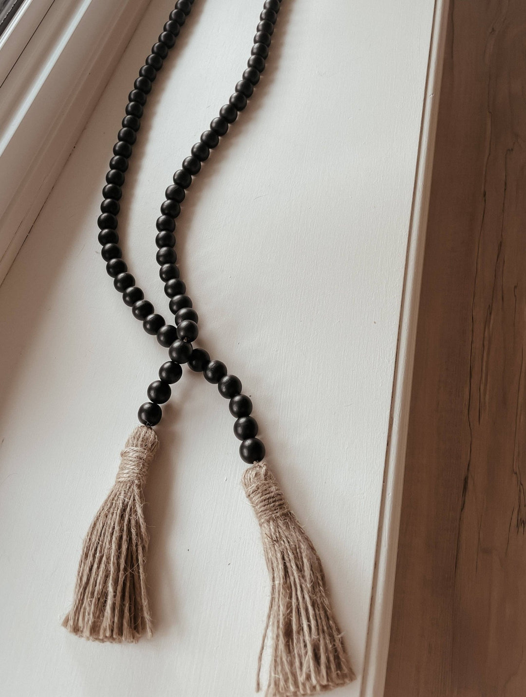 Black Wood Bead Garland - Curated Joy | Natural Home