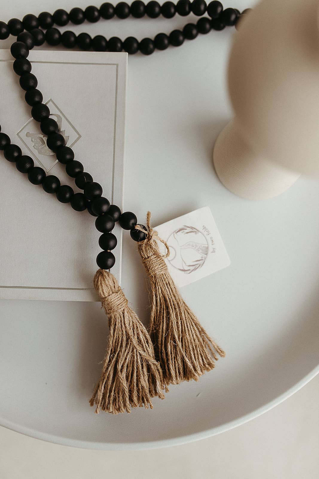 Black Wood Bead Garland - Curated Joy | Natural Home