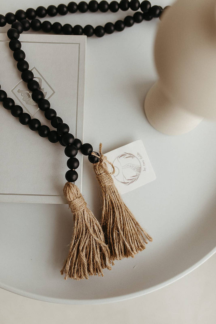 Black Wood Bead Garland - Curated Joy | Natural Home