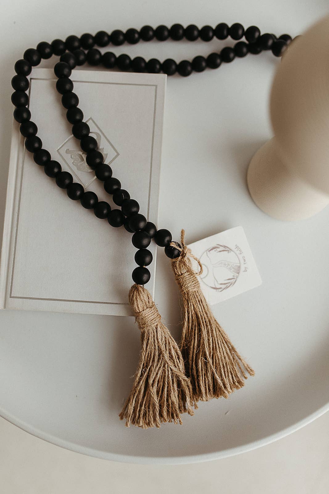 Black Wood Bead Garland - Curated Joy | Natural Home