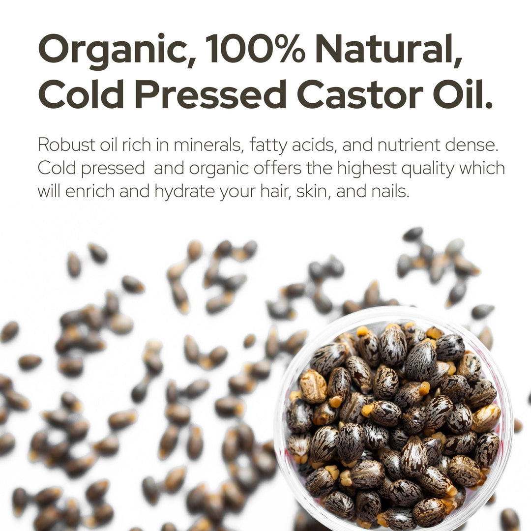 Castor Oil | Organically Sourced | Hexane Free | 8 oz - Curated Joy | Natural Home