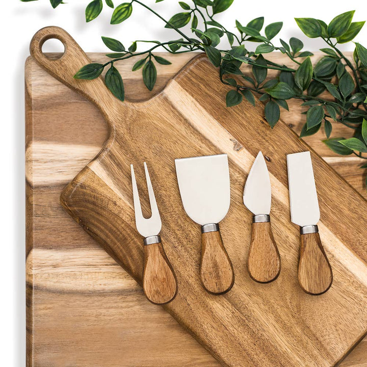 Cheese Knife and Spreader Set with Gift Box - Acacia - Curated Joy | Natural Home