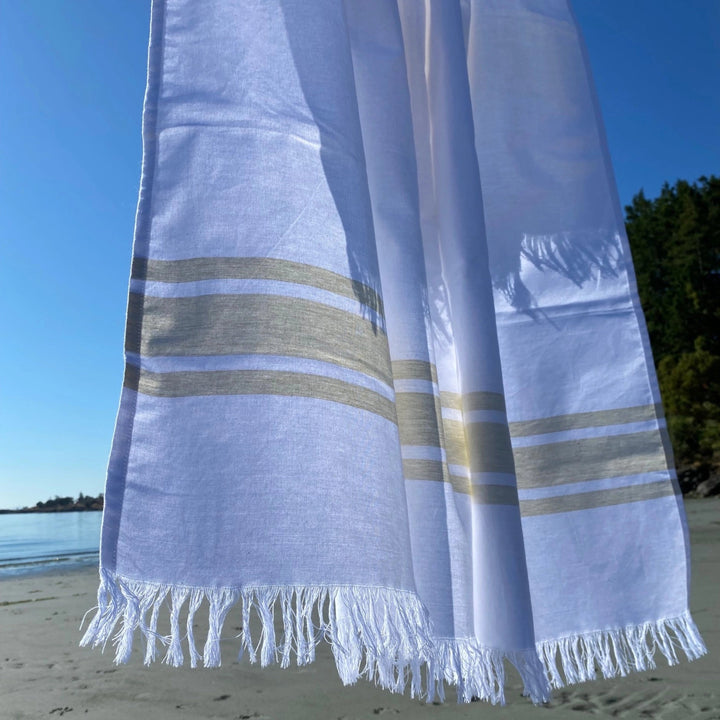 Coastal Farmhouse | Lightweight Throw | 100% Cotton - Curated Joy | Natural Home