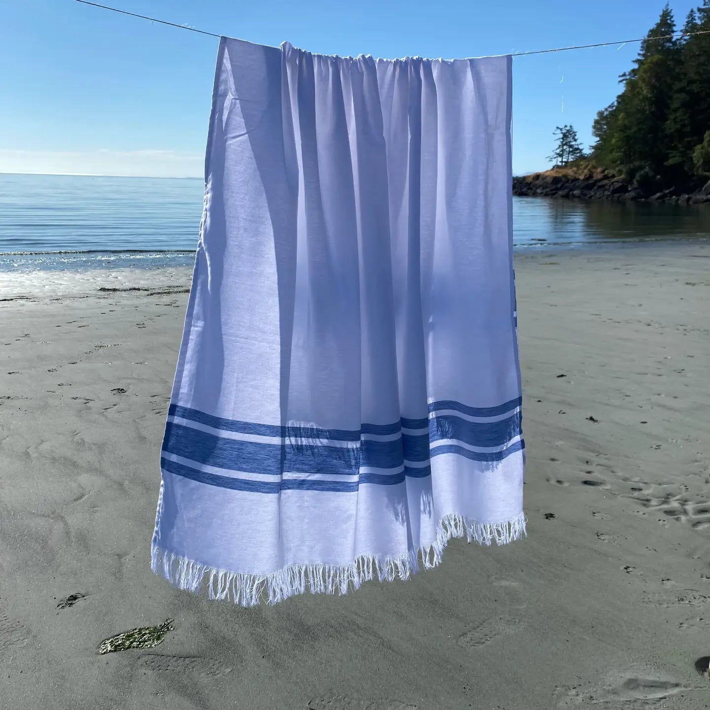 Coastal Farmhouse | Lightweight Throw | 100% Cotton - Curated Joy | Natural Home