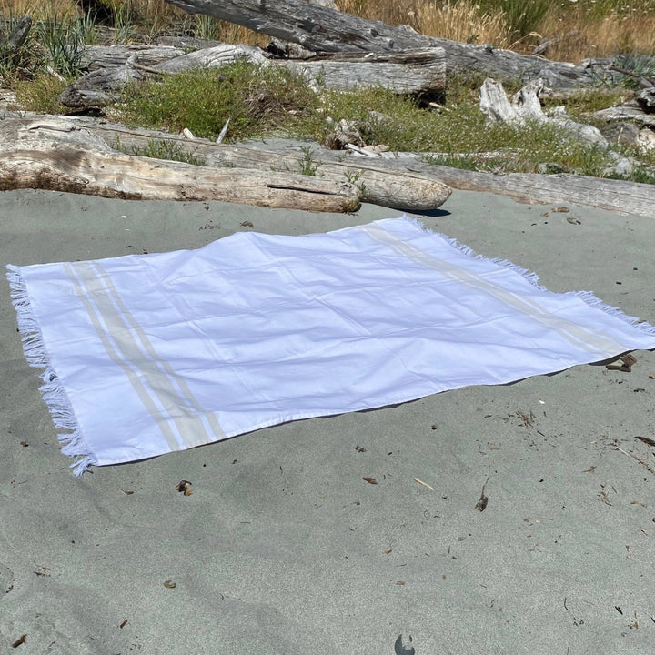 Coastal Farmhouse | Lightweight Throw | 100% Cotton - Curated Joy | Natural Home