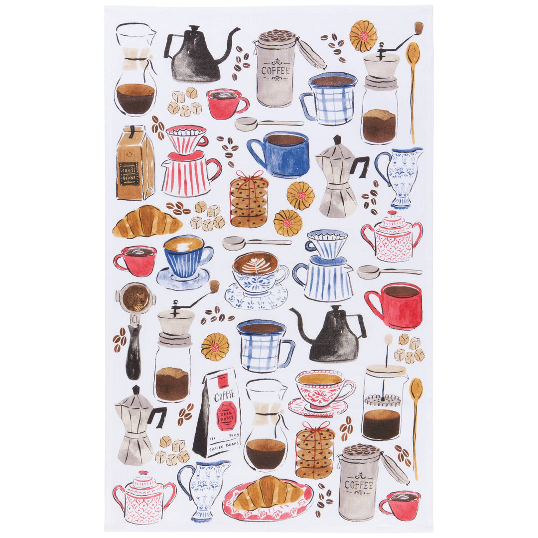 Coffee Break Cotton Dishtowel - Curated Joy | Natural Home