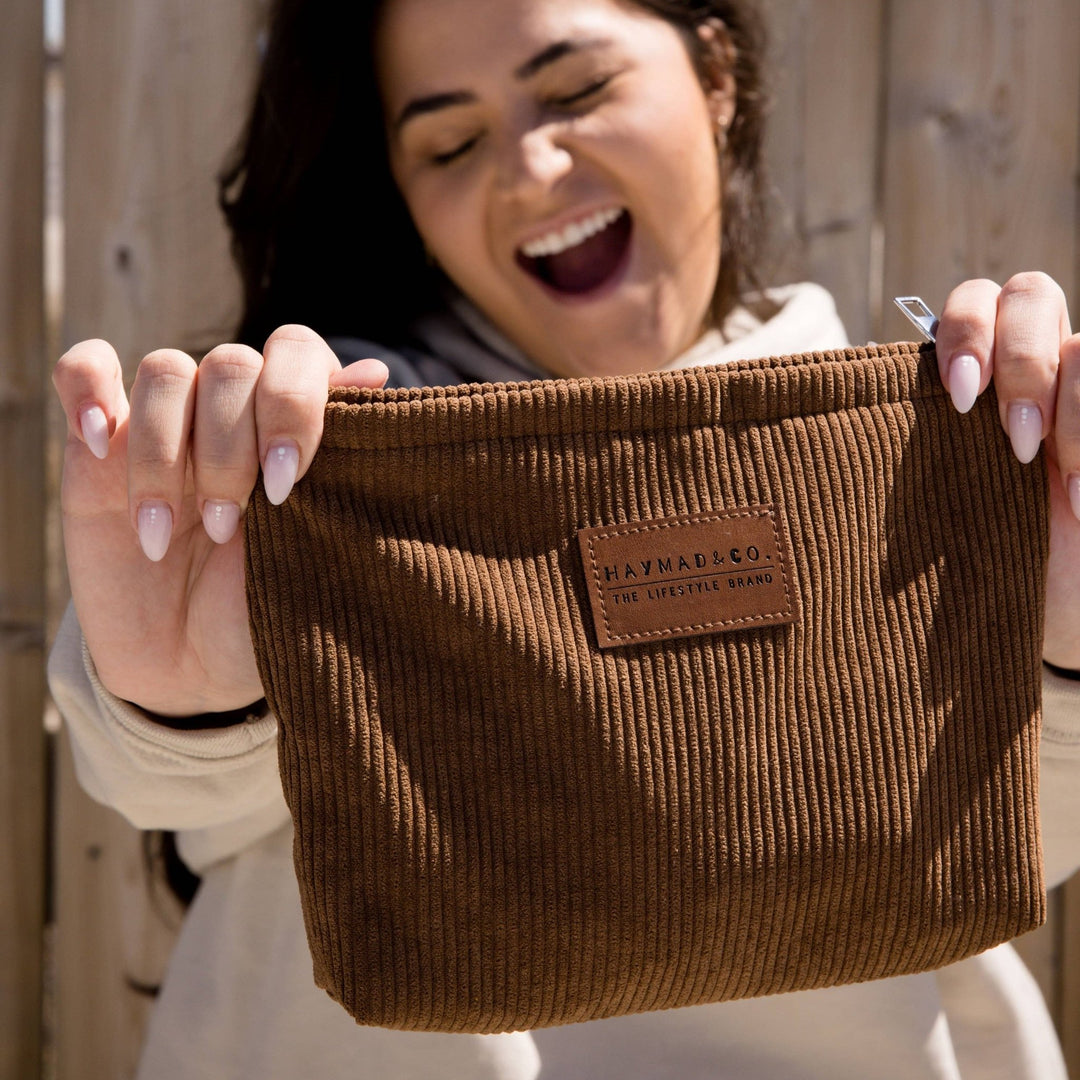 Corduroy Zipper Pouch - Curated Joy | Natural Home