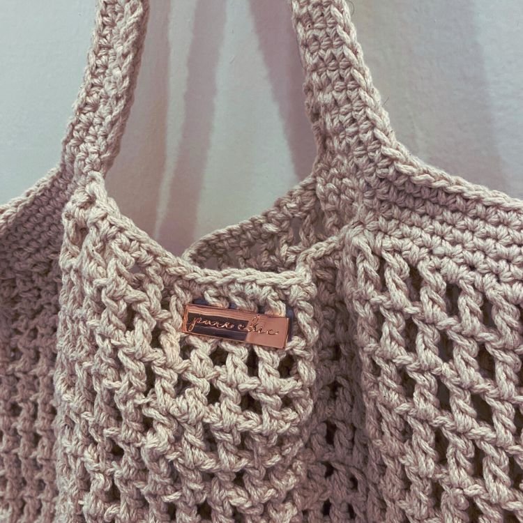 Crochet Cotton Bag | Lotus | Fair Trade - Curated Joy | Natural Home