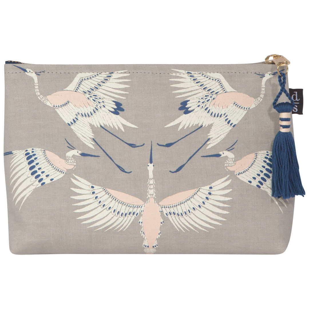 Danica Studio Flight Of Fancy Large Linen Cosmetic Bag - Curated Joy | Natural Home