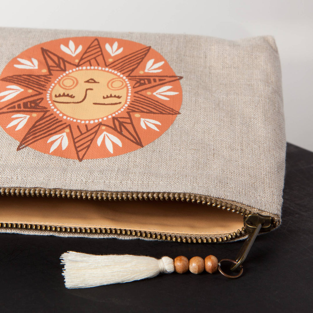 Danica Studio Soleil Linen Cosmetic Bag Small - Curated Joy | Natural Home