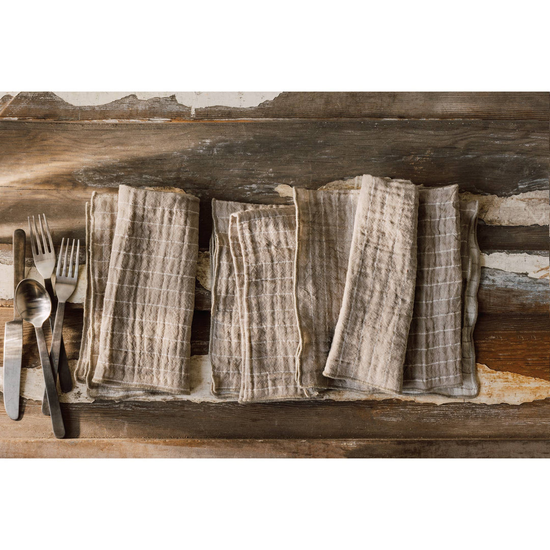 Dove Gray Double Weave Napkins Set of 4 | Medley - Curated Joy | Natural Home
