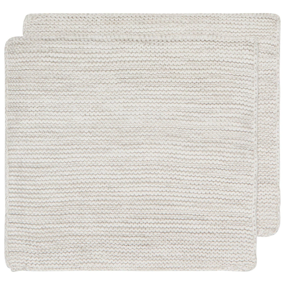 Dove Gray Knit Dishcloths Set of 2 | Medley - Curated Joy | Natural Home